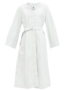 Matchesfashion.com Marine Serre - Moon-embossed Leather Coat - Womens - White