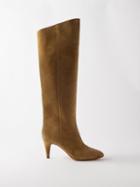 Isabel Marant - Lispa Knee-high Suede Boots - Womens - Nude