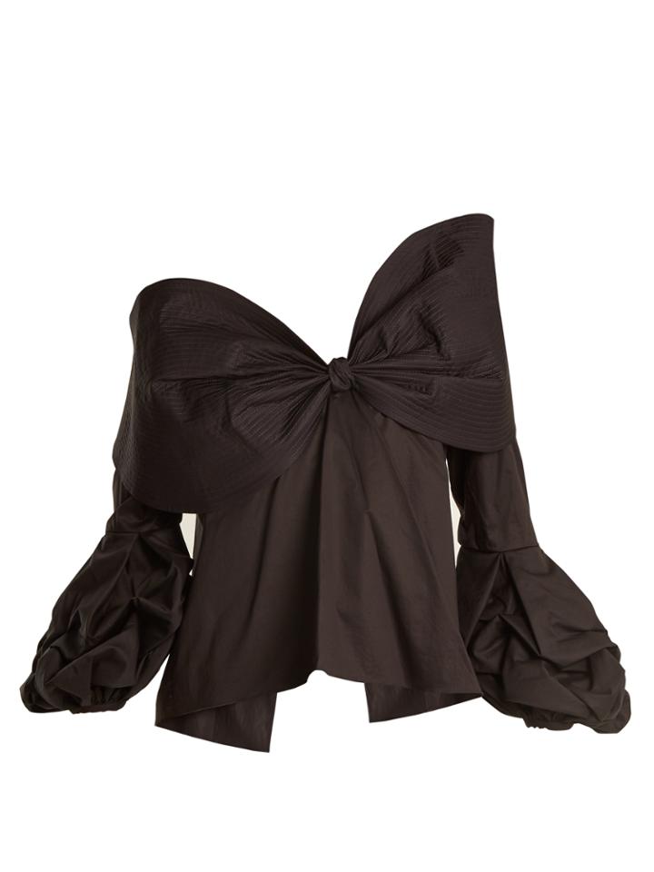 Johanna Ortiz Lutari Off-the-shoulder Bow-detail Top