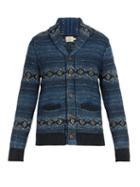 Matchesfashion.com Faherty - Indigo Shore Cotton Blend Cardigan - Mens - Blue Multi