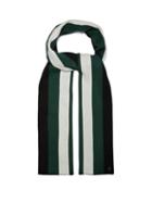 Matchesfashion.com Charlotte Simone - Striped Wool And Cashmere Blend Scarf - Womens - Green