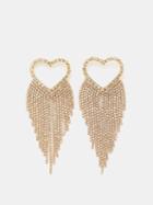 Crystal Haze - Sweetheart Crystal 18kt Gold-plated Earrings - Womens - Gold Multi
