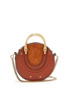 Matchesfashion.com Chlo - Pixie Mini Leather And Suede Cross Body Bag - Womens - Tan