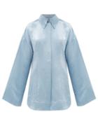 Matchesfashion.com Acne Studios - Suzette Charmeuse Shirt - Womens - Light Blue