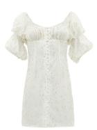 Matchesfashion.com Rat & Boa - Off-the-shoulder Metallic Fil Coup Mini Dress - Womens - Ivory