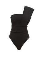 Matchesfashion.com Haight - Transpasse One-shoulder Swimsuit - Womens - Black