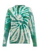 Matchesfashion.com The Elder Statesman - Tie Dyed Cashmere Sweater - Womens - Green Multi