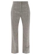Matchesfashion.com Alexander Mcqueen - Cropped Prince-of-wales Checked Trousers - Womens - Grey Multi