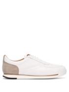 Matchesfashion.com John Lobb - Porth Suede Panelled Leather Trainers - Mens - White Multi