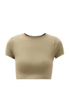 Matchesfashion.com Prism - Mindful Stretch-jersey Cropped Top - Womens - Green