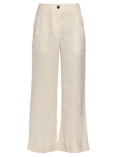 Raquel Allegra Flared Cropped Trousers