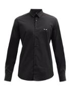 Matchesfashion.com Fendi - I See You Embroidered Cotton-blend Poplin Shirt - Mens - Black