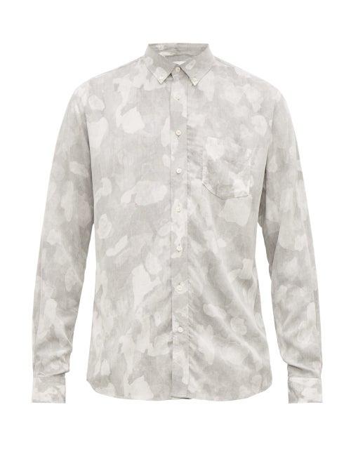 Matchesfashion.com Schnayderman's - Camouflage Print Twill Shirt - Mens - Black White