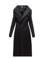 Matchesfashion.com Bottega Veneta - Double Breasted Wool Crepe Coat - Womens - Black