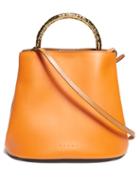 Matchesfashion.com Marni - Pannier Medium Leather Bucket Bag - Womens - Orange Multi