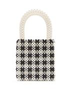 Matchesfashion.com Shrimps - Willow Faux Pearl Embellished Bag - Womens - Black Multi