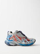 Balenciaga - Runner Mesh And Faux-leather Trainers - Mens - Black Red