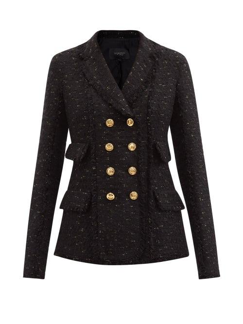 Giambattista Valli - Longline Boucl Blazer - Womens - Black