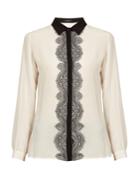 Etro Paisley Lace-placket Silk Shirt