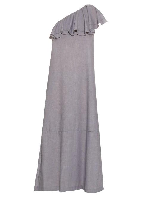 Lisa Marie Fernandez Arden Ruffled One-shoulder Dress