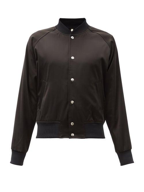 Matchesfashion.com Sunflower - Dancer Satin Bomber Jacket - Mens - Black