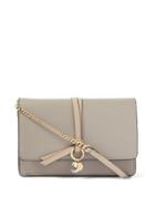 Chlo - Alphabet Grained-leather Cross-body Bag - Womens - Grey
