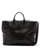 Mens Bags Bottega Veneta - Intrecciato Panelled Leather Tote Bag - Mens - Black