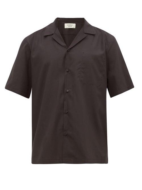 Matchesfashion.com Everest Isles - Vacation Poplin Shirt - Mens - Black