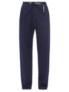 Gramicci - Belted Relaxed-leg Jeans - Mens - Dark Indigo