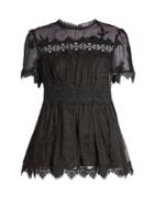 Matchesfashion.com Zimmermann - Tropicale Antique Silk Georgette Blouse - Womens - Black