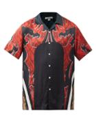 Phipps - Short-sleeved Dragon-print Jersey Shirt - Mens - Red Multi