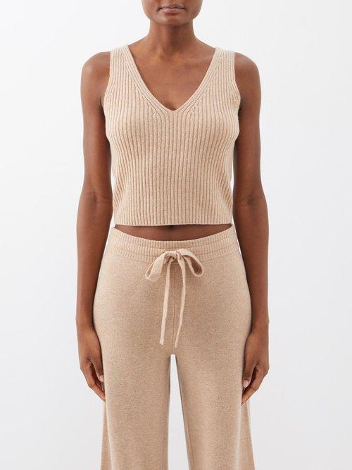 Eres - Raphaelle Wool-blend Tank Top - Womens - Light Beige