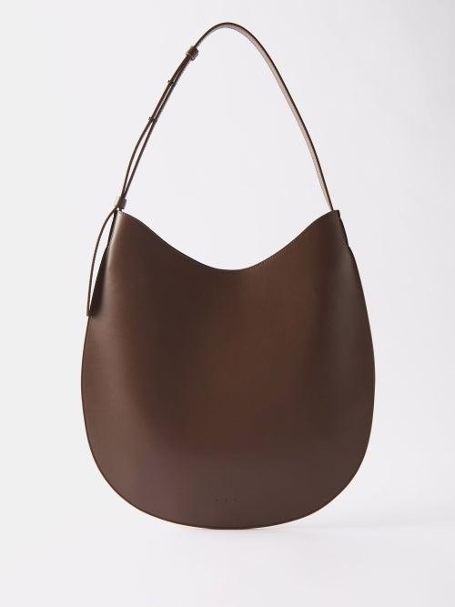 Aesther Ekme - Medium Leather Shoulder Bag - Womens - Dark Brown