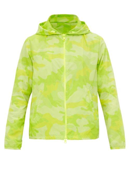 Matchesfashion.com Valentino - Camouflage Print Neon Jacket - Mens - Green