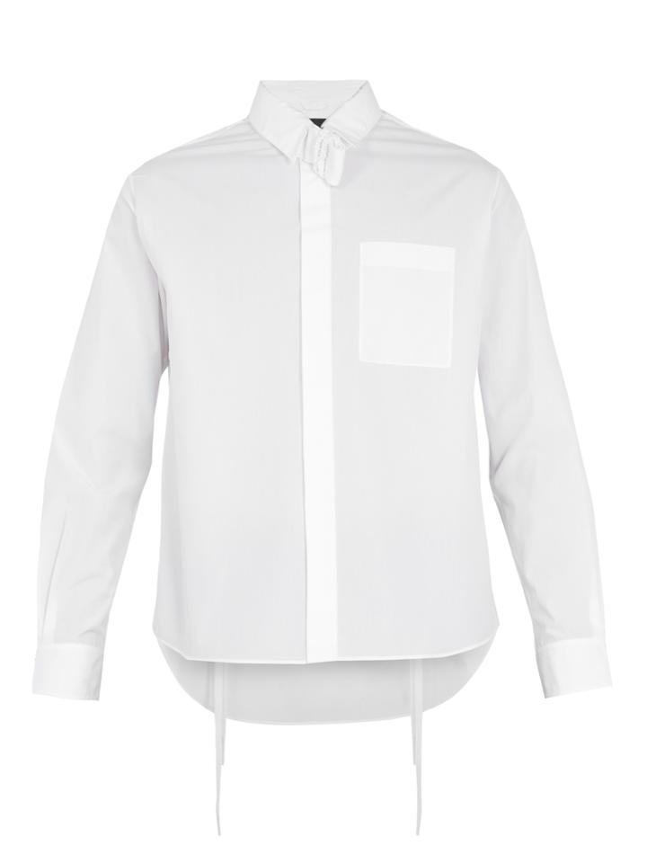 Craig Green Tie-neck Long-sleeved Cotton Shirt