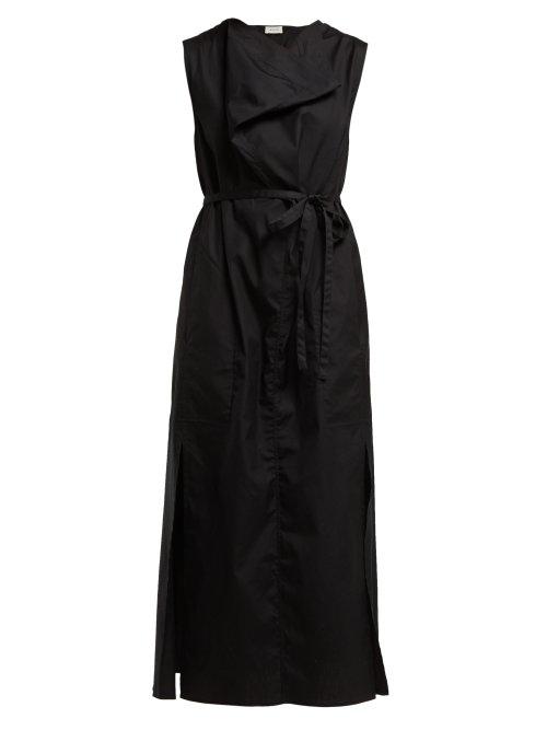 Matchesfashion.com Lemaire - Cotton Poplin Midi Dress - Womens - Black