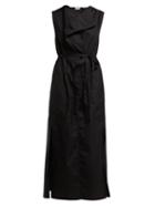 Matchesfashion.com Lemaire - Cotton Poplin Midi Dress - Womens - Black
