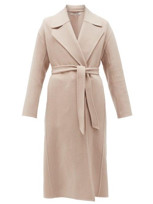 Matchesfashion.com Another Tomorrow - Double-breasted Merino-wool Midi Coat - Womens - Beige