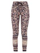 Matchesfashion.com The Upside - Paisley Print Stretch Jersey Cropped Leggings - Womens - Blue Multi