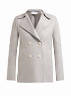 Matchesfashion.com Harris Wharf London - Wool Pea Coat - Womens - Light Grey