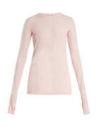 Helmut Lang Round-neck Ribbed-knit Cotton Top