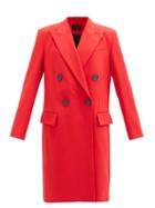 Matchesfashion.com Proenza Schouler - Double-breasted Twill Coat - Womens - Red