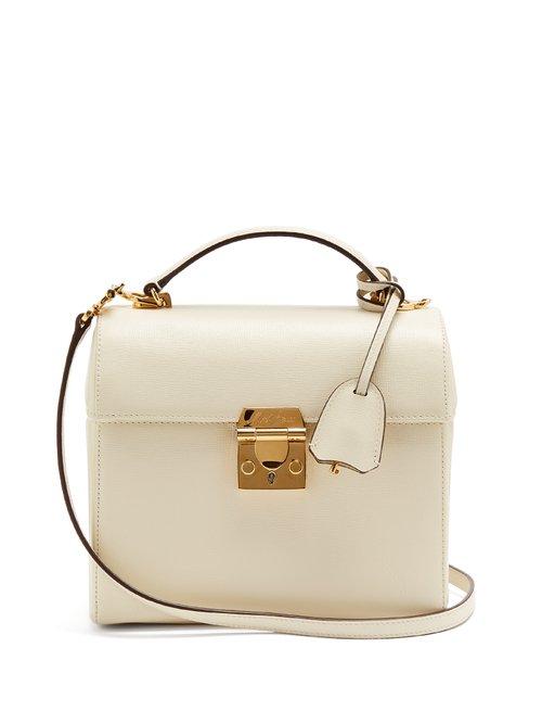 Matchesfashion.com Mark Cross - Sara Saffiano Leather Bag - Womens - Ivory