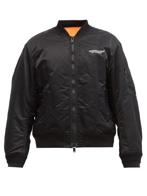 Matchesfashion.com Undercover - Fallen Man-printed Technical-shell Bomber Jacket - Mens - Black