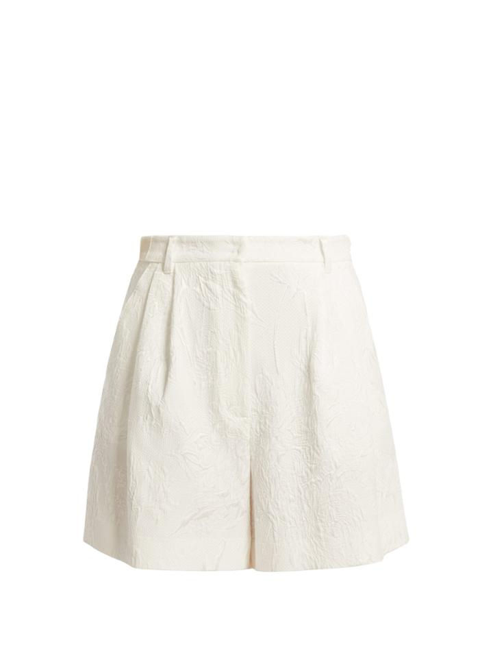Dolce & Gabbana High-rise Floral-jacquard Shorts