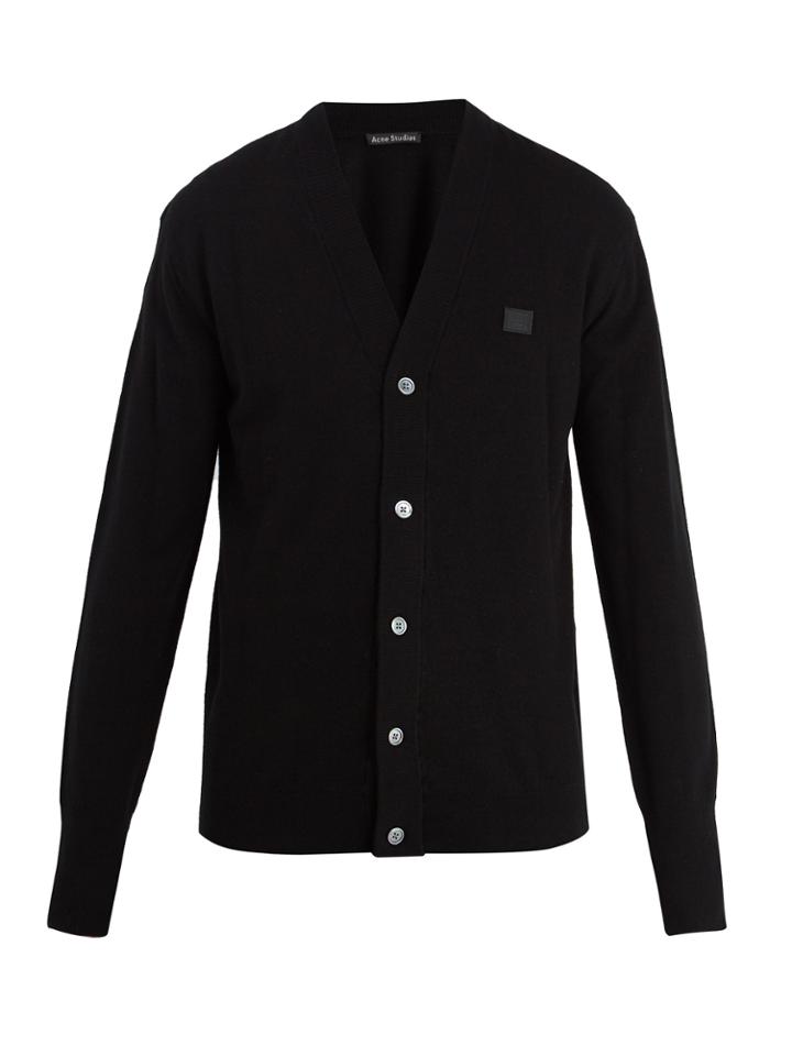 Acne Studios Neve Face Wool Cardigan