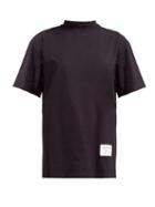 Matchesfashion.com Acne Studios - Wash Label Mock Neck Cotton T Shirt - Womens - Black
