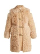 Matchesfashion.com Redvalentino - Embellished Shearling Coat - Womens - Camel