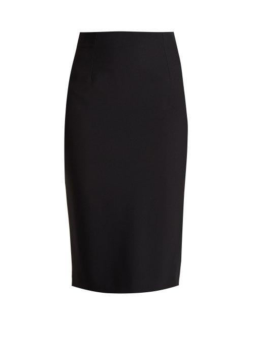 Matchesfashion.com Alexander Mcqueen - High Rise Pencil Skirt - Womens - Black
