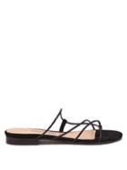 Matchesfashion.com Emme Parsons - Chris Leather And Suede Slides - Womens - Black